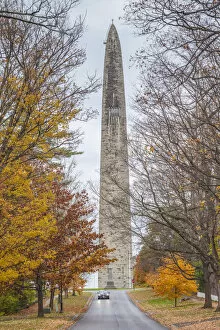 USA, New England, Vermont, Bennington, The Bennington Monument, autumn