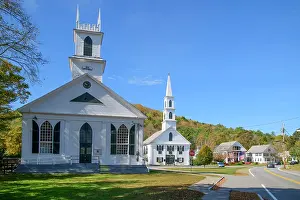 Small Town Prints: USA New England, Vermont, Newfane, Union Hall