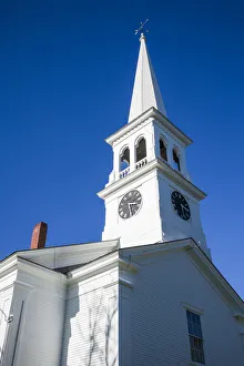 Peacham Prints: USA, New England, Vermont, town church