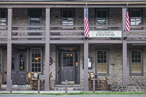 Stockton Prints: USA, New Jersey, Delaware River Valley, Stockton, the Stockton Inn, historic hotel