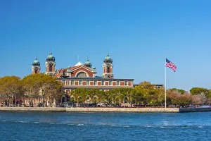 Stars And Stripes Prints: USA, New Jersey, Ellis Island