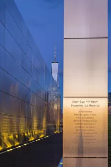 Images Dated 16th February 2016: USA, New Jersey, Jersey City, Liberty State Park, Empty Sky memorial to new Jerseyans