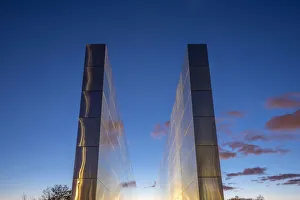 Jersey City Prints: USA, New Jersey, Jersey City, Liberty State Park, Empty Sky memorial to new Jerseyans