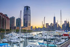 USA, New Jersey, Jersey City, Paulus Hook, Morris Canal Basin, Liberty Landing Marina