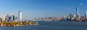 Jersey City Prints: USA, New Jersey, Jersey City, Paulus Hook and New York, Manhattan Skyline