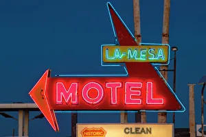 Images Dated 27th January 2023: USA, New Mexico, Route 66, Santa Rosa, La Mesa Motel, Americana, American, roadside, travel