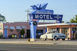 USA, New Mexico, Route 66, Tucumcari, Blue Swallow Motel