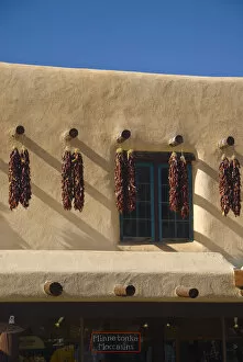 Images Dated 16th May 2008: USA, New Mexico, Taos, Drying chillis