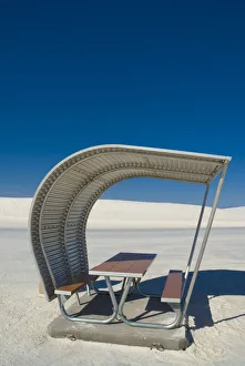 Sands Prints: USA, New Mexico, White Sands National Monument, Picnic area