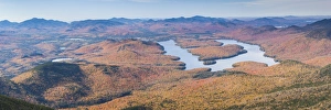 USA, New York, Adirondack Mountains, Wilmington, Whiteface Mountain, view towards Lake Placid