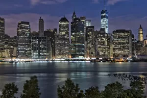 Images Dated 10th March 2015: USA, New York, Brooklyn, Skyline of lower Manhattan seen from Brooklyn Heights