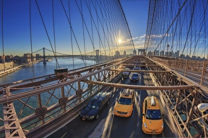 Early Morning Prints: USA, New York City, Brooklyn Bridge