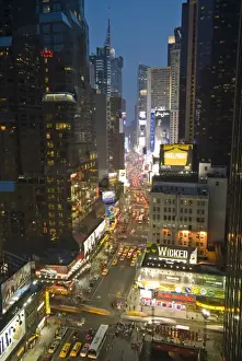 USA, New York City, Manhattan, Broadway looking towards Times Square