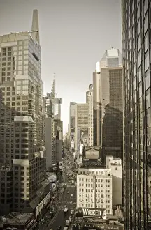Times Square Prints: USA, New York City, Manhattan, Broadway looking towards Times Square