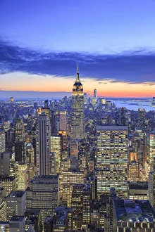 Usa, New York City, Manhattan, Midtown, Rockefeller Center, Top of the Rock Observatory