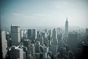 USA, New York City, Manhattan Skyline including Empire State Building