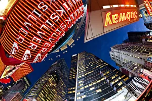 Times Square Prints: USA, New York City, Manhattan, Times Square, Neon lights of 42nd Street