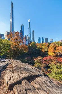 Sunshine Prints: USA, New York City, view of Central Park in autumn