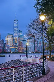 Q4 2023 Prints: USA, New York City, World Trade Center & the Hudson river. Taken from Jersey City