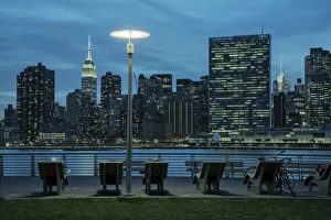 USA, New York, Long Island City, Queens, Gantry Plaza State Park