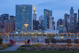 USA, New York, Long Island City, Queens, Gantry Plaza State Park