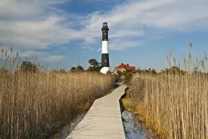 Images Dated 25th April 2009: USA, New York, Long Island, Fire Island, Robert Moses State Park, Fire Island Lighthouse