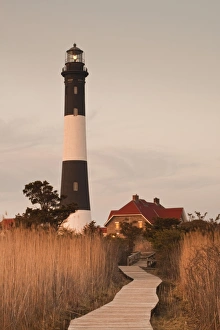 Images Dated 25th April 2009: USA, New York, Long Island, Fire Island, Robert Moses State Park, Fire Island Lighthouse