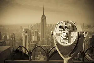 USA, New York, Manhattan, Empire State Building and Midtown from Top of the Rock