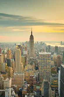USA, New York, Manhattan, Empire State Building and Midtown from Top of the Rock