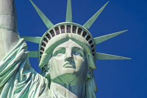 Liberty Island Prints: USA, New York, Manhattan, Liberty Island, Statue of Liberty