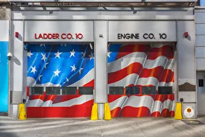 Images Dated 11th January 2016: USA, New York, Manhattan, Lower Manhattan, Liberty Street, Fire Station, Ladder Company