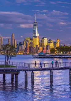 USA, New York, Manhattan, Lower Manhattan and World Trade Center, Freedom Tower across