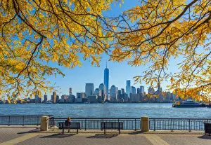 USA, New York, Manhattan, Lower Manhattan and World Trade Center, Freedom Tower, viewed