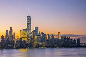 USA, New York, Manhattan, Lower Manhattan and World Trade Center, Freedom Tower across