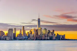 USA, New York, Manhattan, Lower Manhattan and World Trade Center, Freedom Tower across