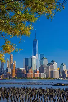 USA, New York, Manhattan, Lower Manhattan and World Trade Center, Freedom Tower across