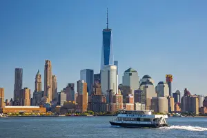USA, New York, Manhattan, Lower Manhattan and World Trade Center, Freedom Tower across