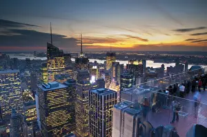 Rockefeller Center Prints: USA, New York, Manhattan, Midtown from Top of the Rock at the Rockefeller Center