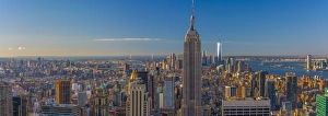 USA, New York, Midtown and Lower Manhattan, Empire State Building and Freedom Tower