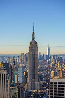 Images Dated 11th January 2016: USA, New York, Midtown and Lower Manhattan, Empire State Building and Freedom Tower