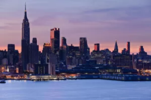 USA, New York, Midtown Manhattan Skyline Across Hudson River