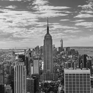 Platform Prints: USA, New York, New York City, elevated view of midtown Manhattan from the 30 Rock