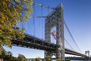 East Prints: USA, New York, New York City, George Washington Bridge, morning
