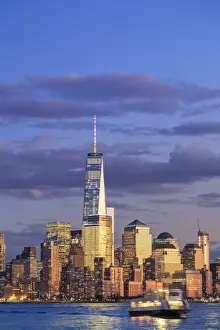 USA, New York, New York City, Lower Manhattan Skyline