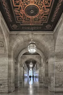 Images Dated 24th December 2015: USA, New York, New York City, Manhattan, National Public Library, Side staircase