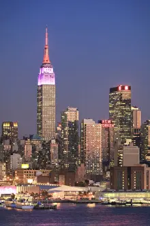 USA, New York, New York City, Manhattan Skyline from New Jersey