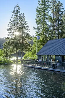 Images Dated 9th August 2017: USA, North America, Cascades, Oregon, The Boathouse at Suttle Lake Lodge