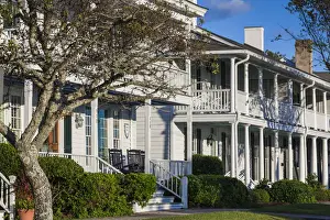Southern Usa Prints: USA, North Carolina, Beaufort, historic district homes