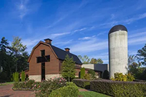 Baptist Prints: USA, North Carolina, Charlotte, The Billy Graham Library, library and chapel by