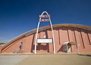 Disused Prints: USA, Oklahoma, Route 66, Tulsa, Rose Bowl bowling Alley